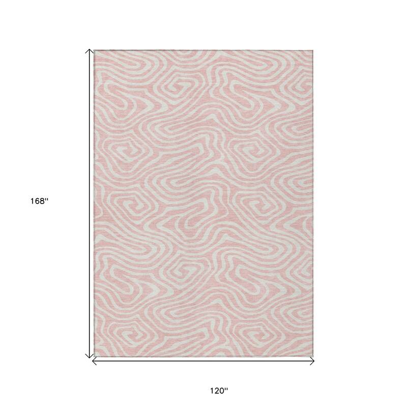 HomeRoots Abstract Transitional Rectangle Outdoor Rug