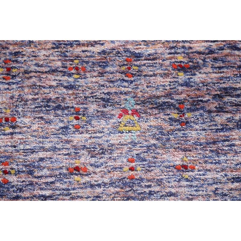 Gabbeh Oriental Area Rug Hand-Knotted Bedroom Wool Carpet - 8'3"x 9'10"