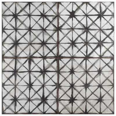 Merola Tile Kings Temple Nero 17-5/8" x 17-5/8" Ceramic Floor and Wall Tile