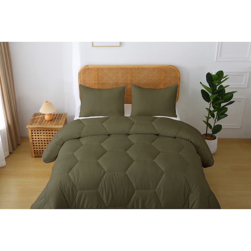 Better Style Home Microfiber Honeycomb Comforter Sets