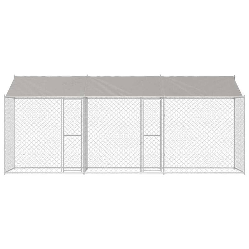 Dog Cage Silver 600/800 x 200 x 256 cm Galvanised Steel