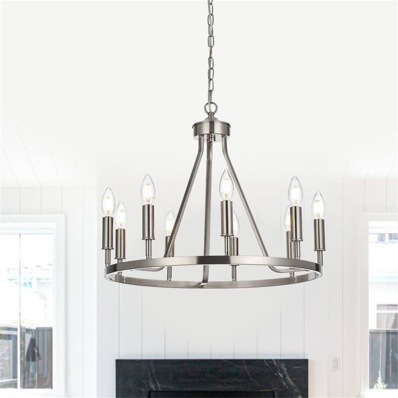 9-Light Modern Farmhouse Chandelier