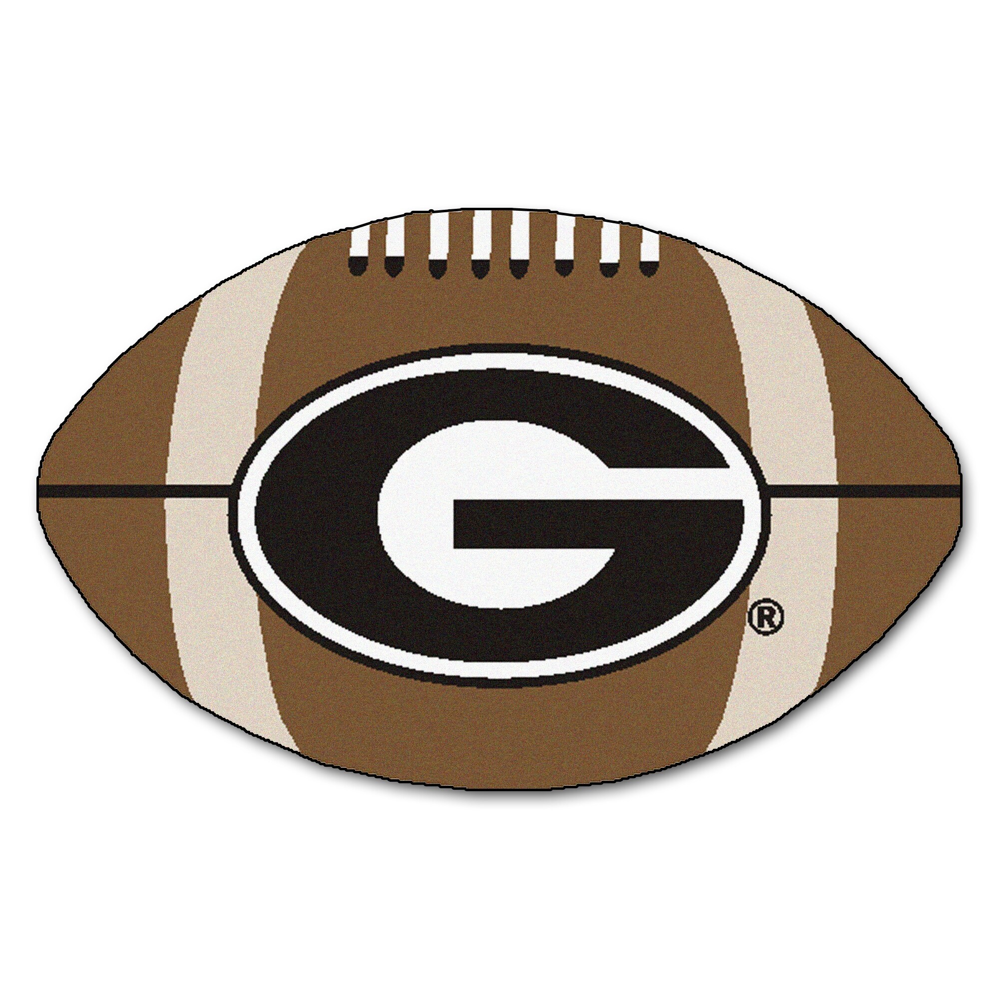 Shop Ncaa University Of Georgia Bulldogs Football Shaped Mat Area