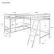 preview thumbnail 15 of 25, Modern Twin Size L Shaped Solid Pine Wood Bunk Bed with Full Length Guardrail and 2 Ladder