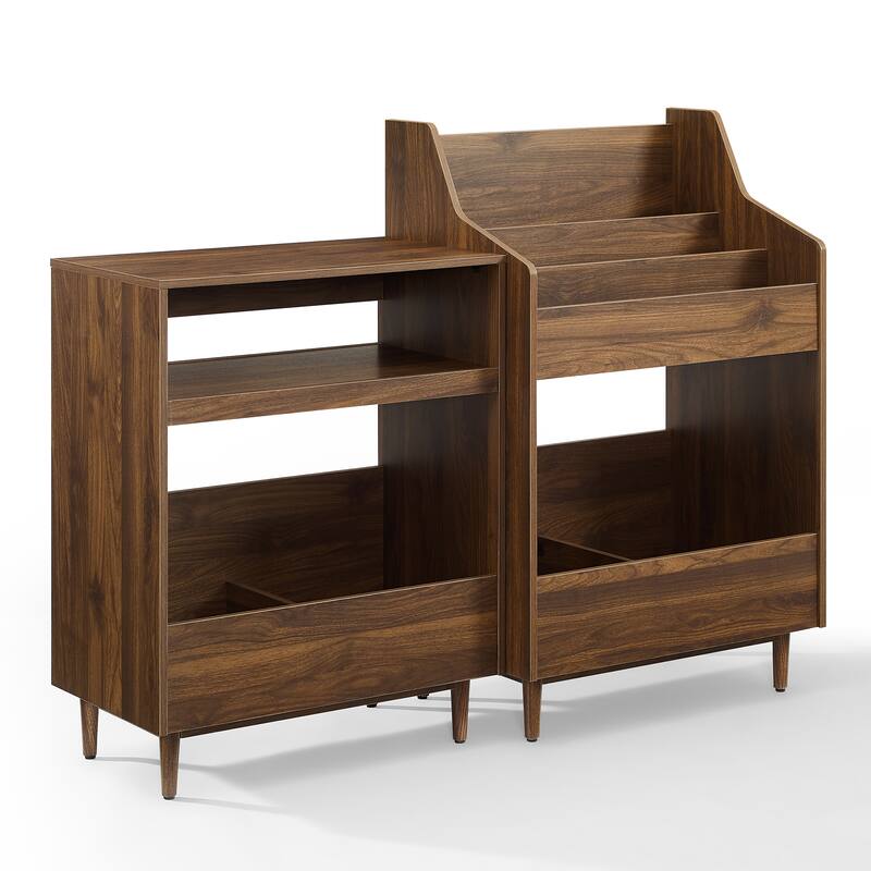 Crosley Liam 2Pc Record Player Stand And Vinyl Storage Set