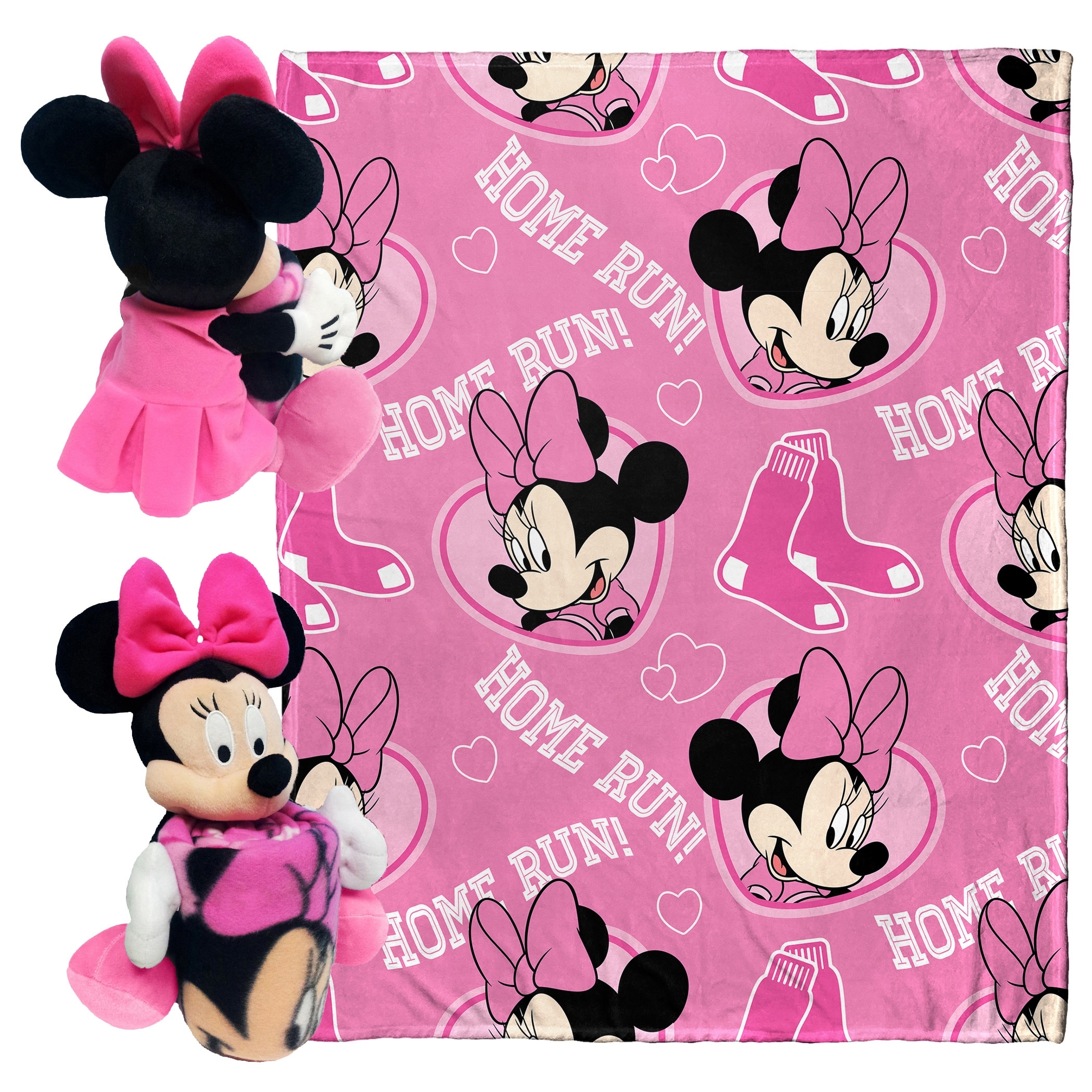 MLB Disney Pitch Crazy Mickey Hugger Pillow & Silk Touch Throw Set