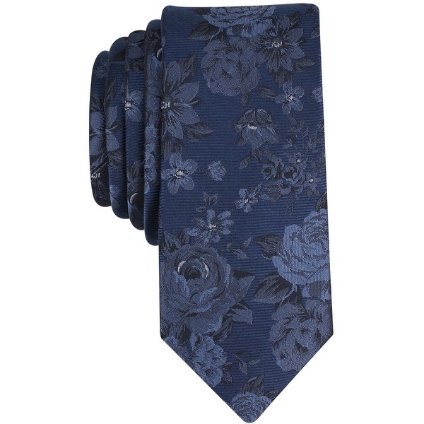bar III Mens Thalia Floral Self-tied Necktie, blue, One Size - One Size. Opens flyout.