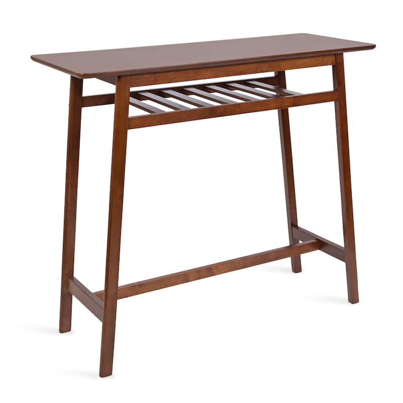 Kate and Laurel Morreau Wood Pub Table - 48x19x43 - Walnut Brown