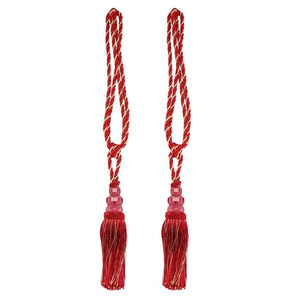 Shop 2pcs Burgundy 24 Inch Curtain Tiebacks Curtain Holdbacks Home