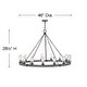 preview thumbnail 3 of 1, Hinkley Lighting Sawyer 15 Light 46" Wide Open Air Outdoor Chandelier