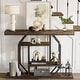 preview thumbnail 16 of 15, Console Table Industrial 4-Tier Entryway Table Narrow Wood Accent Tables with Storage Shelves for Living Room, Hallway, Foyer