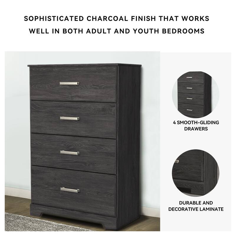 Belachime Black Four Drawer Chest