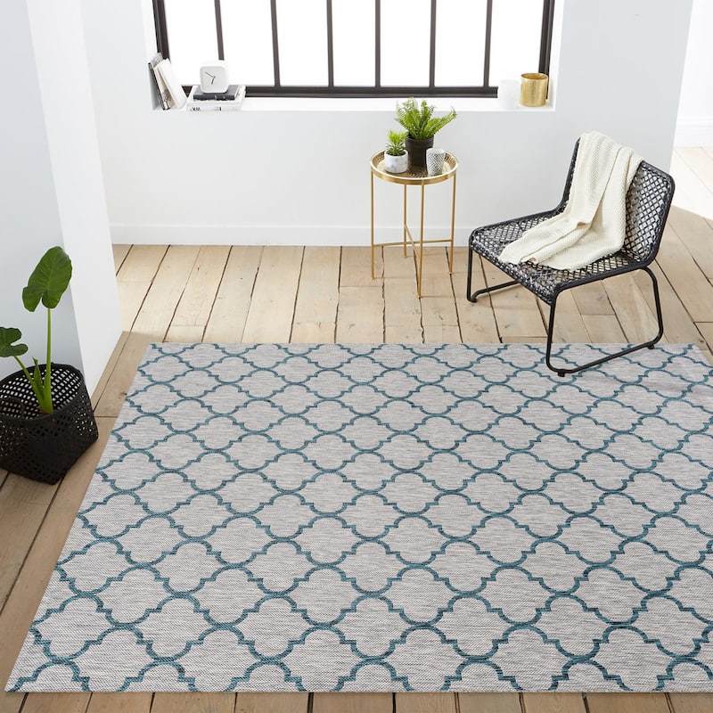 JONATHAN Y Isla Ogee Trellis Indoor/Outdoor Area Rug