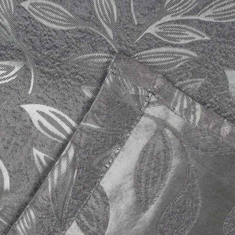 Superior Leaves Machine Washable Room Darkening Grommet With Ties Blackout Curtains, Set of 2