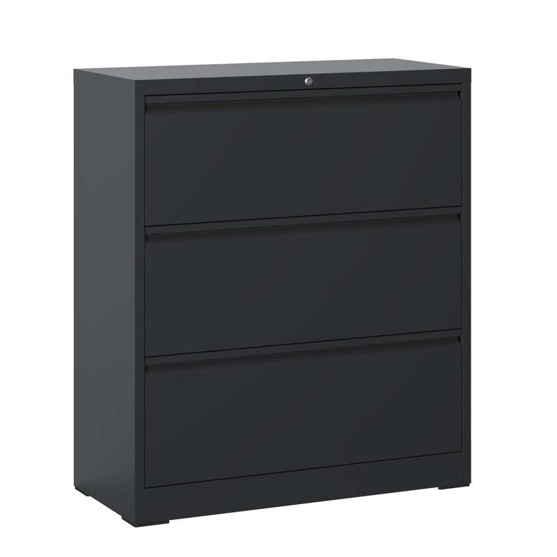 3 Drawer Metal Filing Cabinet with Lock, Legal/Letter/A4/F4 Size