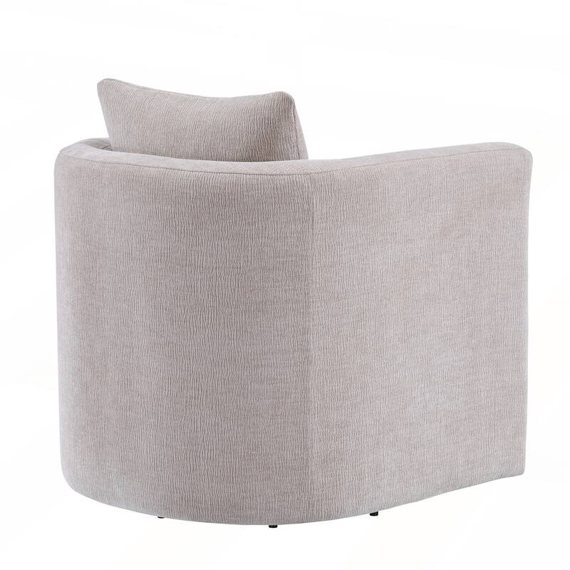 Performance Fabric Swivel Barrel Chair