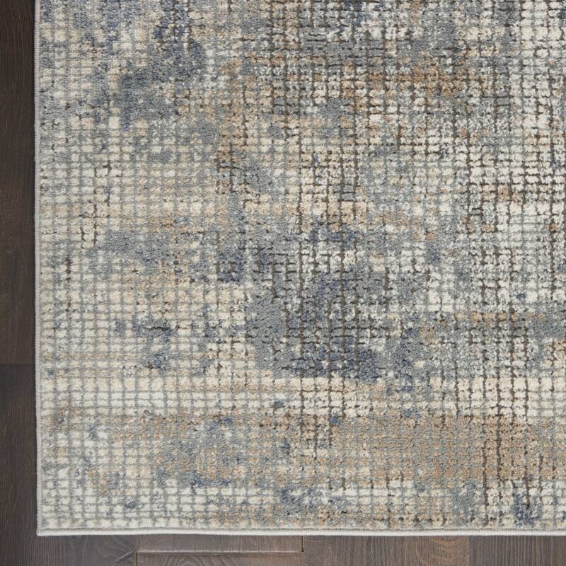 Melo Power Loomed Distressed Abstract Modern Area Rug By HomeRoots - 120' X '26' X '0.32