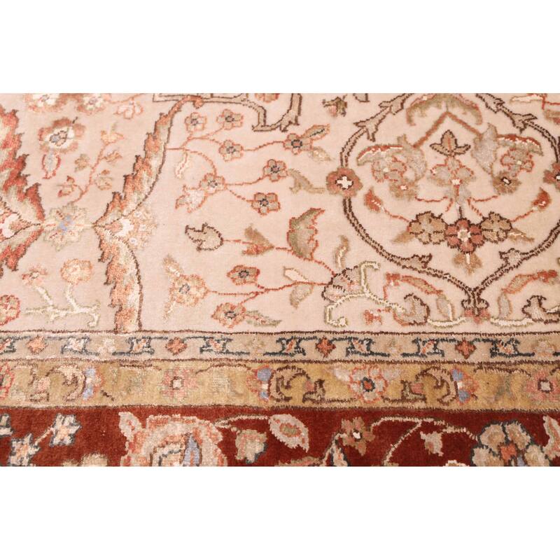 ECARPETGALLERY Hand-knotted Mirzapur Beige Silk, Wool Rug - 5'6 x 8'0