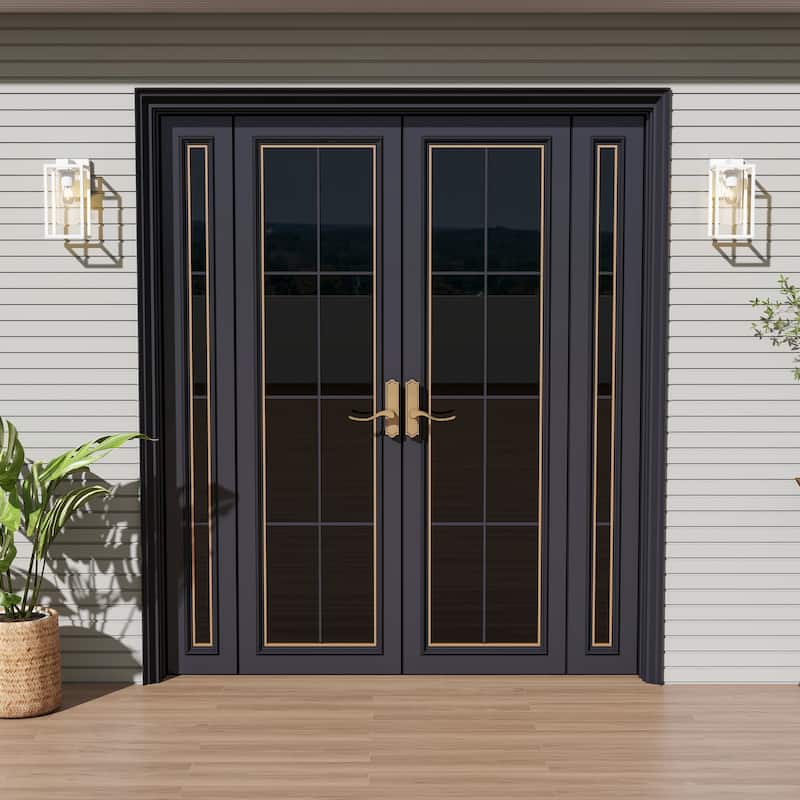 2-Pack Industrial Metal Outdoor Wall Lantern