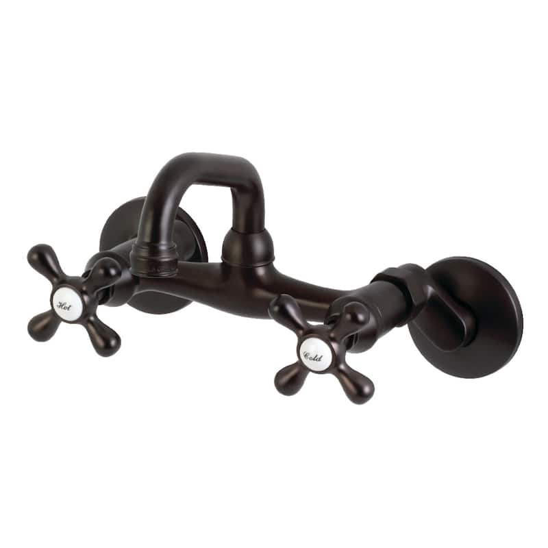 Kingston Brass Two-Handle Wall Mount Bar Faucet - Oil Rubbed Bronze