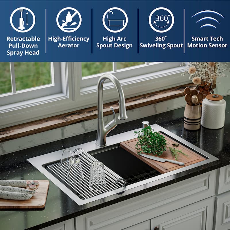 Karran USA KKF375 Chantilly 1.8 GPM Single Hole Kitchen Faucet