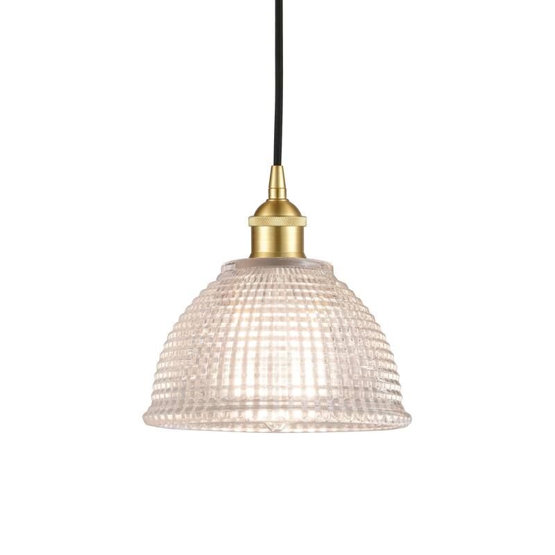 Innovations Lighting 616-1P-9-8 Arietta Pendant Arietta 8" Wide Mini - Satin Gold / Clear