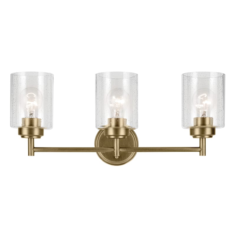 Kichler Lighting Winslow 21.5 in. 3-Light Natural Brass Vanity Light - 21.5 in