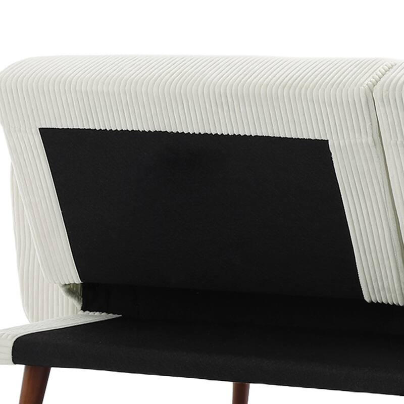 73.3" Wide Modern Corduroy Convertible Sleeper Sofa 3-position Loveseat
