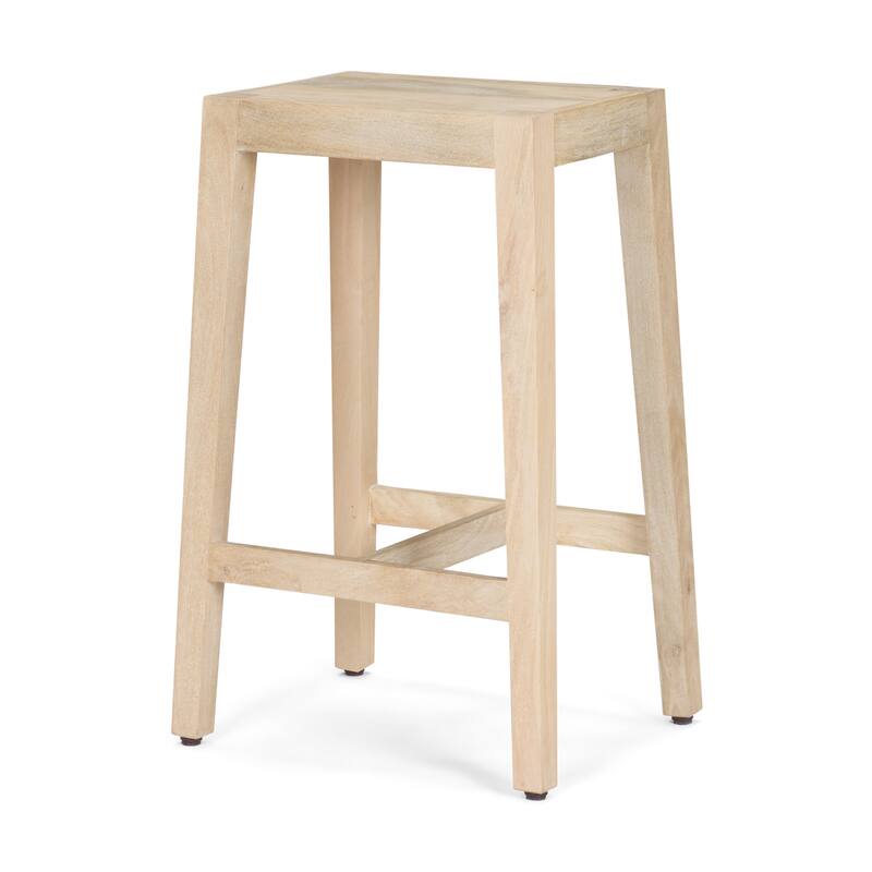 Colony Light Brown Solid Wood Counter Stool - 16.0L x 13.0W x 25.0H - Medium Brown