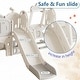 preview thumbnail 13 of 14, Toddler Kids Slide Playground for Age 1-4 with Basketball Hoop, Swing