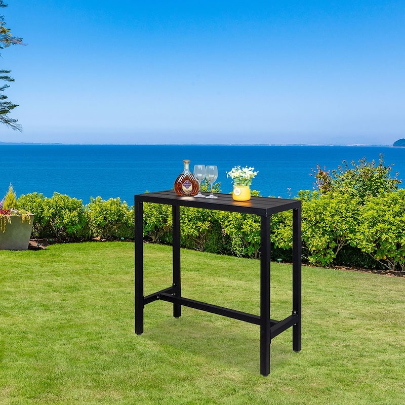 Practical Tabletop Practical Table with Adjustment Knob, Patio Bar Table - Overstock ...