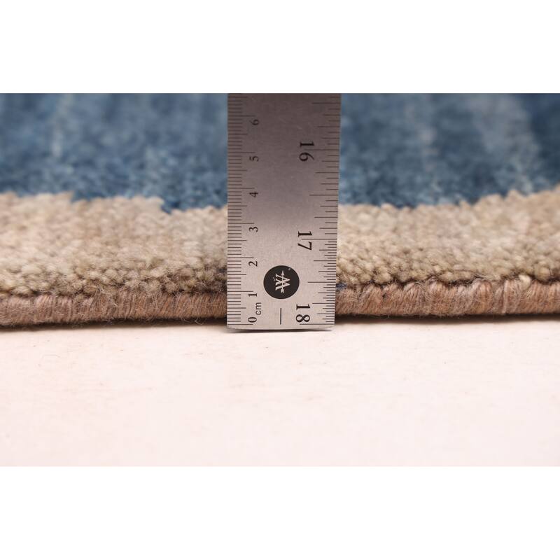 ECARPETGALLERY Hand-knotted Pak Finest Gabbeh Dark Blue Wool Rug - 4'11 x 6'10