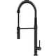 preview thumbnail 3 of 7, Karran All in One Apron Front Quartz 34 in. Double Bowl 50/50 Kitchen Sink in White with Faucet KKF220 in Matte Black