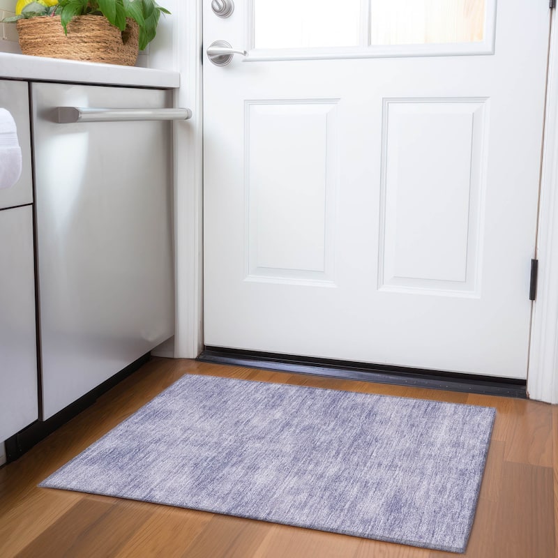 Premium Washable Super Soft Solid Ombre Mayfield Rug - Purple - 1'8" x 2'6"