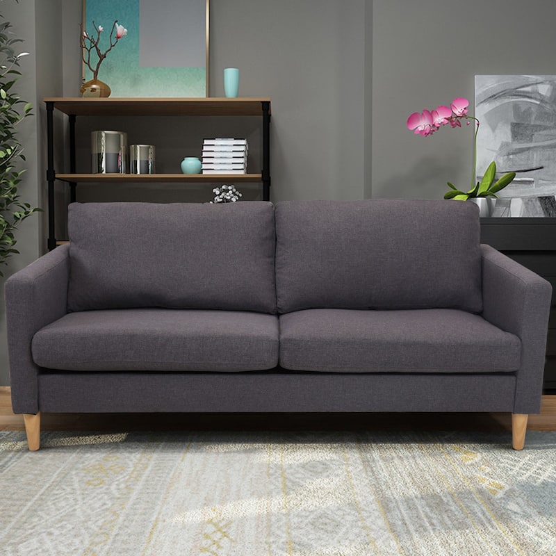 Costway Modern Fabric Couch Sofa Love Seat Upholstered Bed Lounge