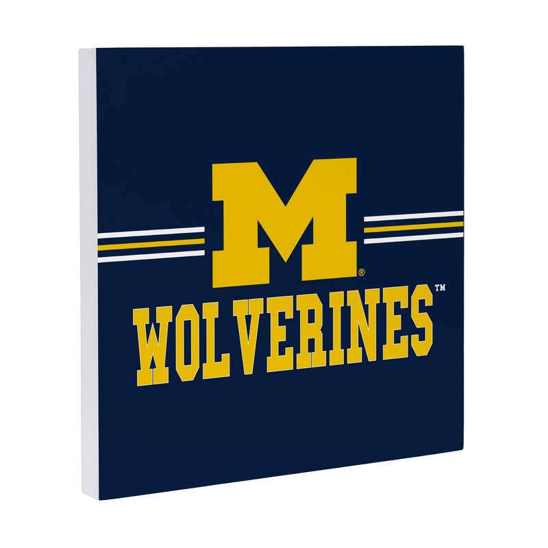 University Of Michigan Wooden Door Decor Wall Sign - Multi-Color