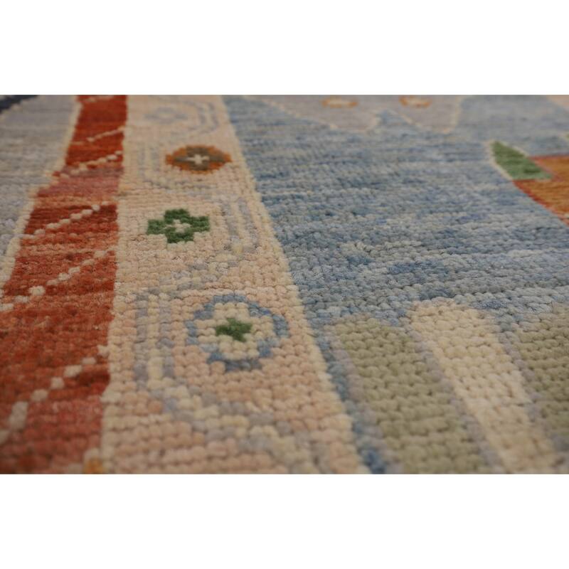 Grey Oushak Turkish Area Rug Handmade Vegetable Dye Wool Carpet - 7'11"x 9'9"