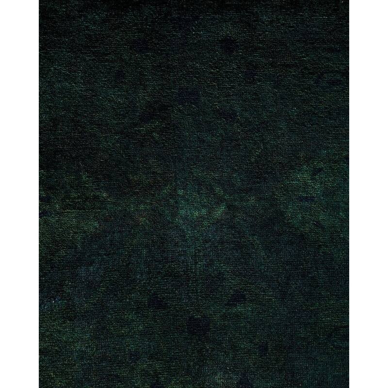 Overton Hand Knotted Wool Vintage Inspired Modern Contemporary Overdyed Burgundy Runner Rug - 3' 1" x 18' 4"