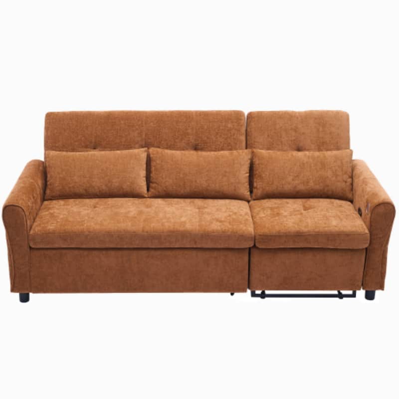 2-in-1 Sofa with Pull-Out Sleeper & Reversible Recliner by Harper&Bright Designs