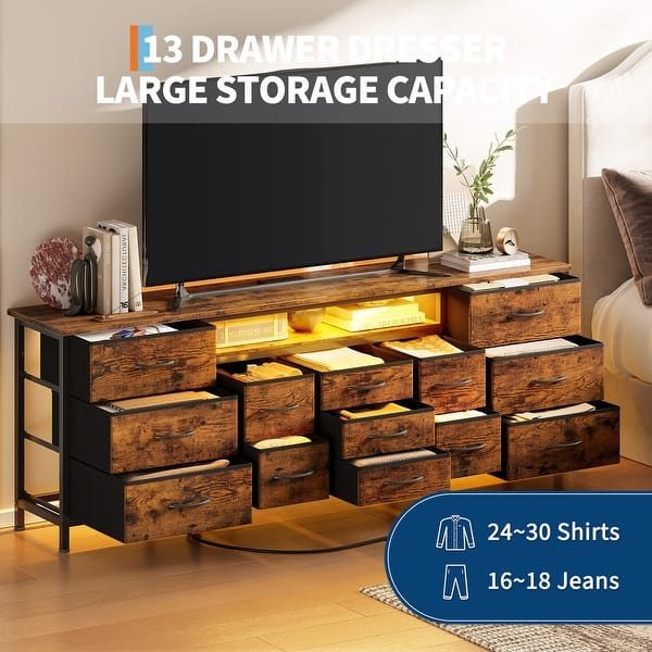 80 inch long dresser Amazon.com: Huuger 70 Inch White Dresser for Bedroom, TV Stand for 65, 75, 80 Inch TV, 13 Fabric Drawer Long Dresser, Wide Chest of Drawer, Storage Units for Bedroom : Home & Kitchen