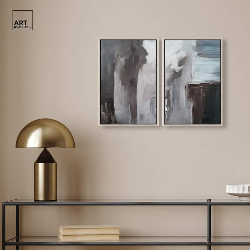 Monochrome Mood I Canvas Set of 2 by Art Remedy