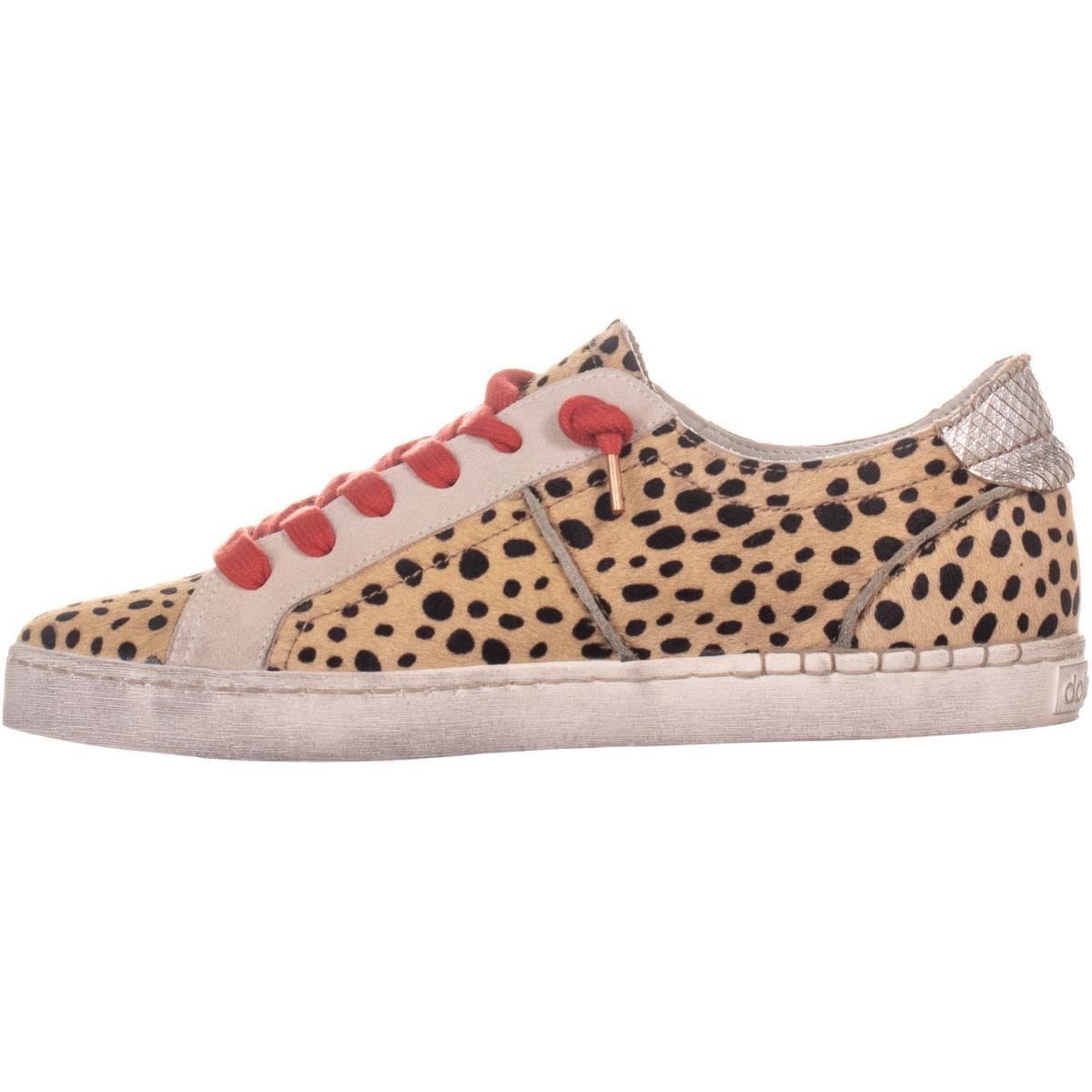 dolce vita leopard sneakers with red laces