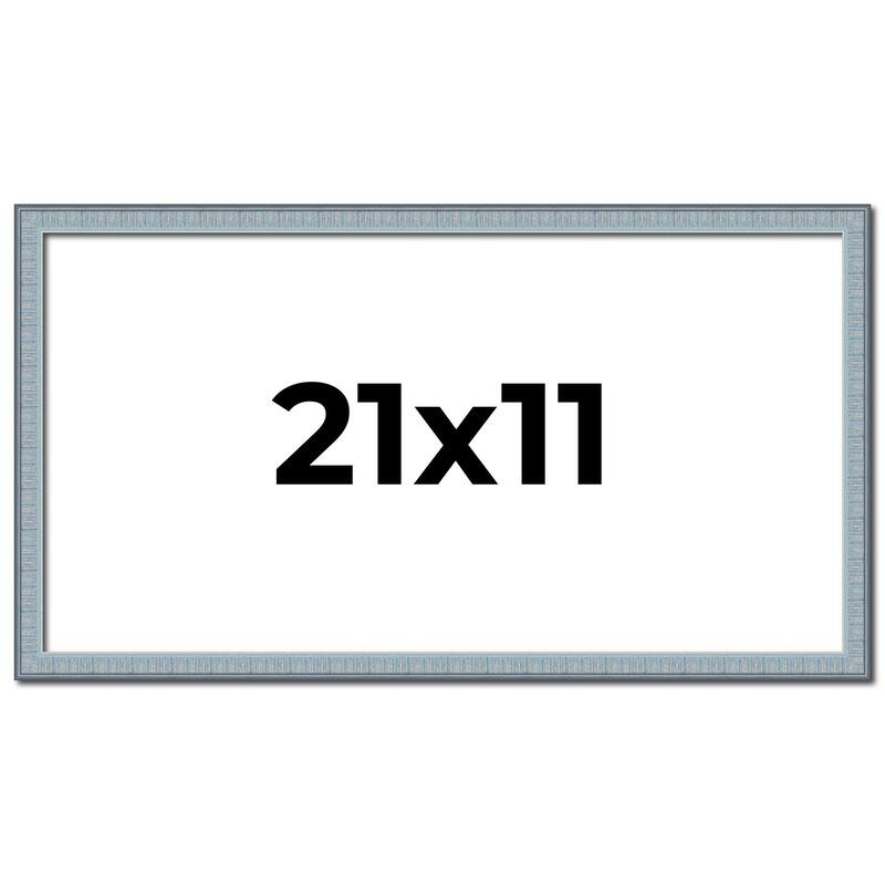 21x11 Frame Rustic Sky Blue Solid Wood Picture Frame | 0.75 Inch