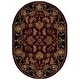 preview thumbnail 32 of 83, SAFAVIEH Handmade Heritage Sharee Traditional Oriental Wool Rug 5' x 8' Oval - Red/Black - Oval