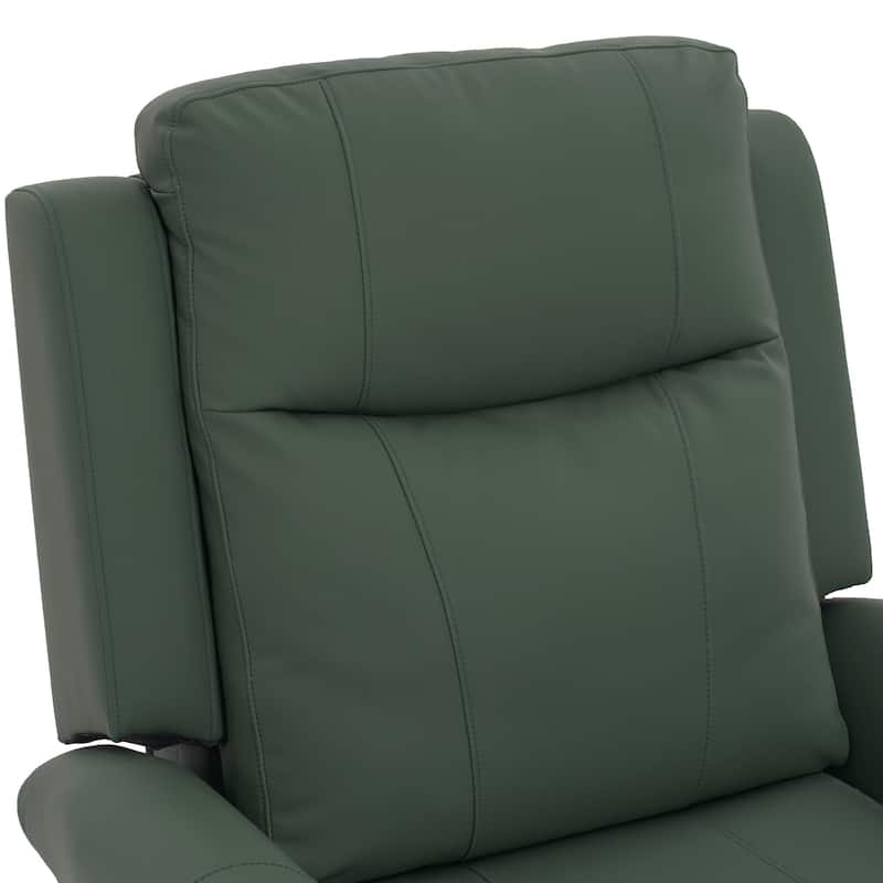 Christopher Knight Home - Nursery Recliner Modern PU Swivel Rocker Recliner Chair with Heating and Dual Reclining Positions