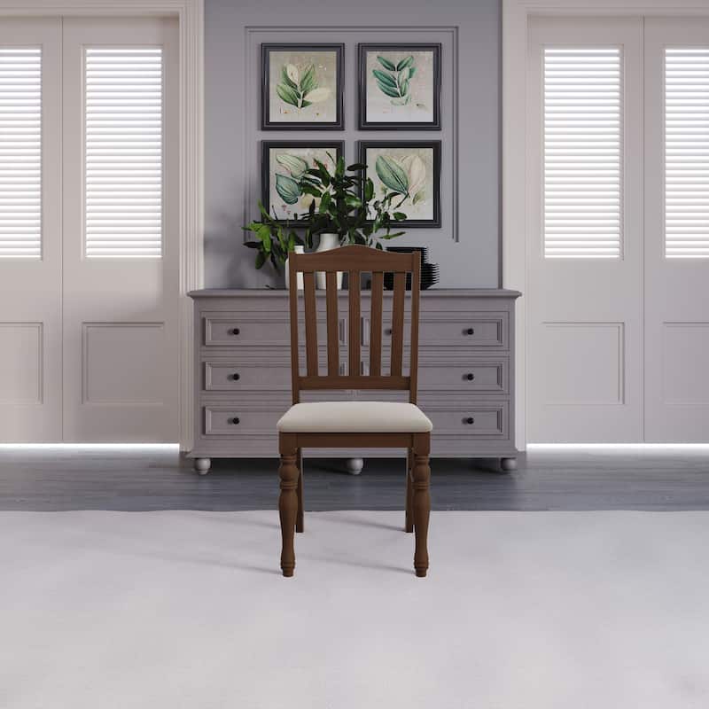 Clayfell 7-Piece Mayfield Dining Set With Turned Legs - 6 Chairs only (Brown)