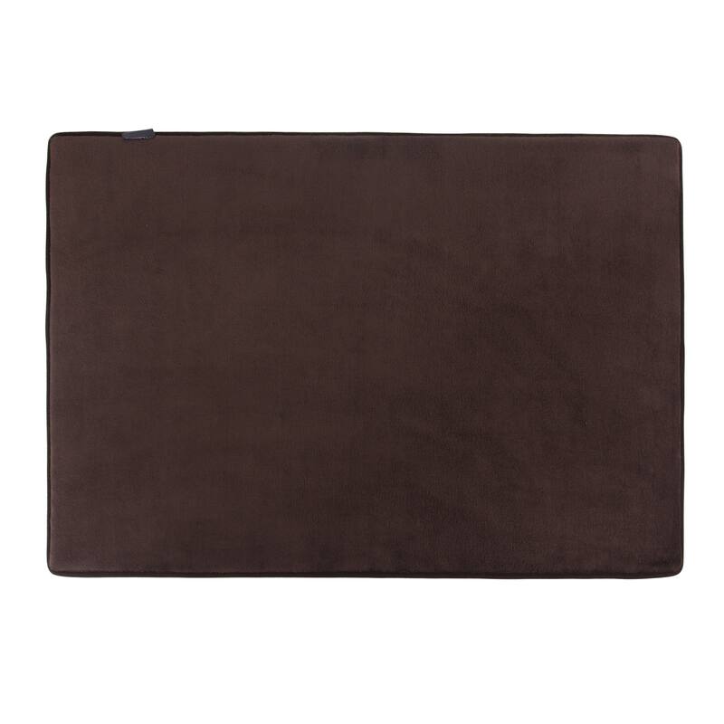FABBRICA HOME Memory Foam Accent Rug in Solid 21x34 - 21x34 - Brown