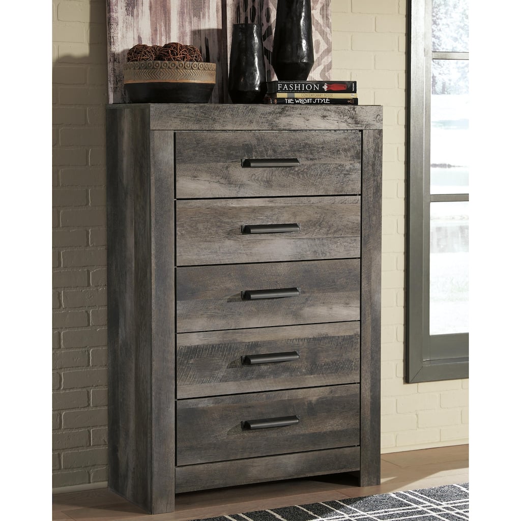 Wynnlow Five Drawer Chest - Casual Style - Gray