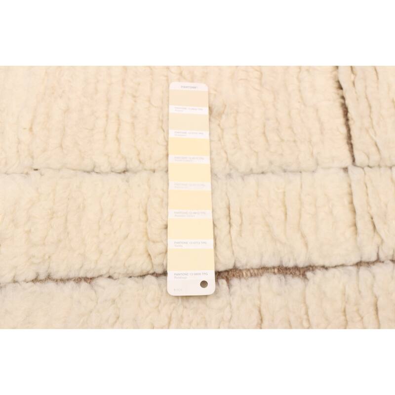 ECARPETGALLERY Hand-knotted Tangier Cream Wool Rug - 5'1 x 8'5