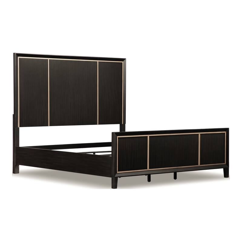 Furniture of America Nyx Modern 2-Piece Espresso Solid Wood Queen Panel Bedroom Set